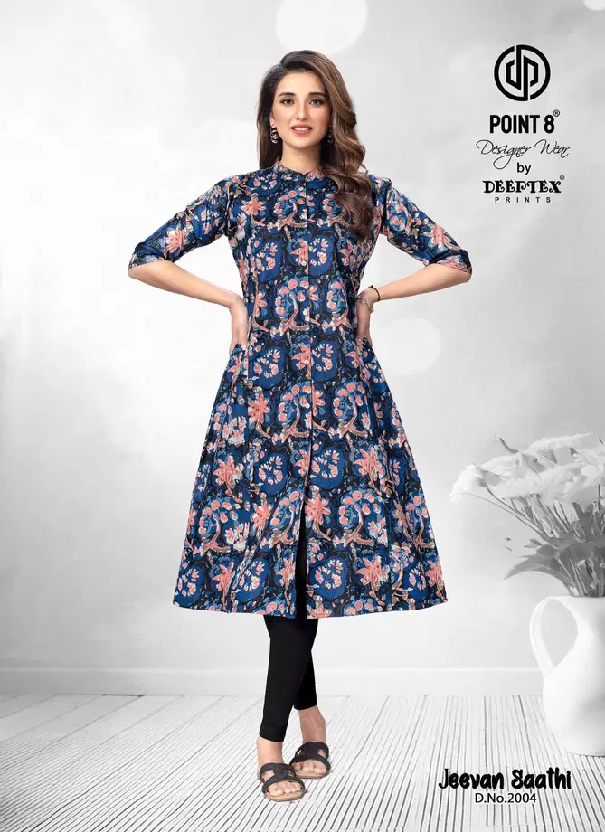 Jeevan Sathi Vol 2 By Deeptex A Line Cotton Printed Kurti Suppliers In India